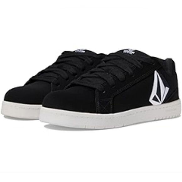 VOLCOM 6 1/2 MEN'S black safety composite toe lace up sneakers shoes 6.5 - Picture 1 of 1